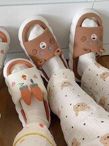 Pantufla Zapatilla Chancla de Conejo Niña Dama Mujer Acolchonadas - Camel - Ver 5