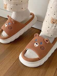 Pantufla Zapatilla Chancla de Conejo Niña Dama Mujer Acolchonadas - Camel - Ver 4