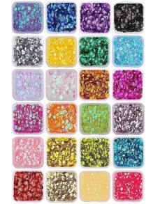 24種顏色28800個圓形5mm刺繡亮片杯裝工藝亮片,適用於手工藝品、縫紉diy、指甲裝飾 - 彩色 - 查看 1