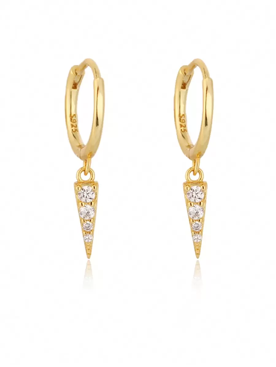 HuooNew 1 Pair Delicate 925 Sterling Silver Crescent Moon Small Earrings, Jewelry Gift For Women