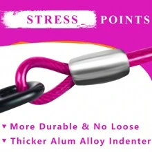 Cuerda De Acero Para Perros Al Aire Libre En Color Rosa Rojo, Herramienta Para Pasear Perros Al Aire Libre - Rosa Fucsia - Ver 5