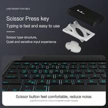 Backlit Touchpad Horizontal And Vertical Support Keyboard Protective Case Compatible With Samsung Galaxy Tab A9 Plus 11 Inch Tablet - Black-english Layout - View 4