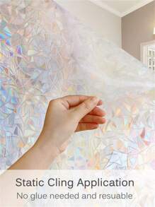 1 Roll Protective Heat Control Window Film Explosion-Proof Privacy Glass Vinyl Tint Sliding Door Solar Protection Sun Blocking Sticker Decals Frosted - Multicolor - View 2