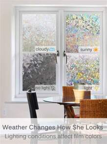 1 Roll Protective Heat Control Window Film Explosion-Proof Privacy Glass Vinyl Tint Sliding Door Solar Protection Sun Blocking Sticker Decals Frosted - Multicolor - View 5