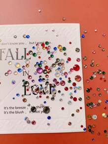 约1000-1440颗/包，什锦平底彩色水钻，适合个人DIY美甲及美甲沙龙使用，颜色随机混装，美甲装饰，美甲宝石，美甲用品 - 彩色 - 查看 3