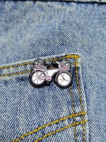 1枚復古自行車＆花朵造型胸針,適用於衣服、包包、帽子等 - 彩色 - 查看 1