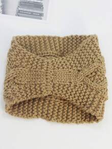 1 Piece Women'S Khaki Diamond Fashion Cute Warm Retro Bohemian Style Knitted Hat Suitable For Winter - Khaki - View 6