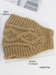 1 Piece Women'S Khaki Diamond Fashion Cute Warm Retro Bohemian Style Knitted Hat Suitable For Winter - Khaki - View 3