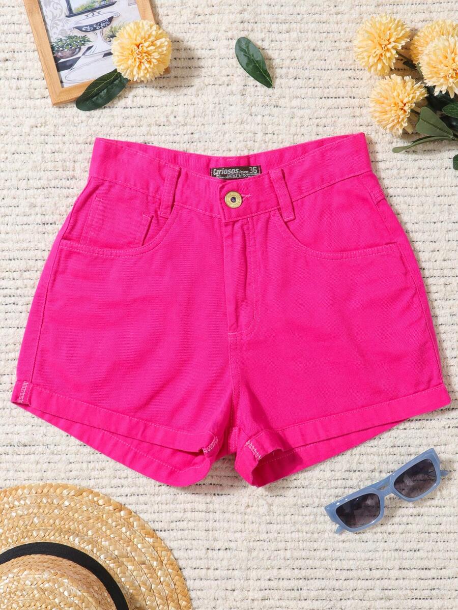 Women Denim Shorts - Hồng - Xem 1