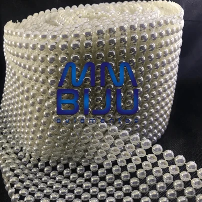 Manta meia Pérola c/1 metro 4/6/8mm MM Biju