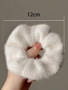 3 女式法式风情温柔简约针织毛绒发圈高端森林之美 - 彩色 - 查看 8