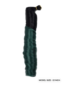 聖誕新年禮物周邊配件,合成法式卷曲擴展髮黑巧克力棕色灰色蟲綠色彩繽紛的螺旋卷曲鉤針編織髮,高溫鬆弛波編織髮條,適用於女性日常假期和角色扮演編織髮編織22" 150g捆髮裝 - 彩色 - 查看 2