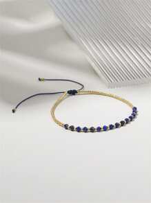 1pc Fashionable Unique Design Natural Crystal & Semi-Precious Stone Faceted Beads + Japanese Seed Beads Heal & Yoga Theme Adjustable Bracelet For Women, Birthday Gift Or Daily Wear - Adjustable Bracelet - View 11