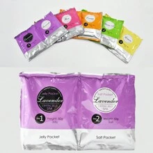 2 Sets Lavender Crystal Bath Salt & Jelly Salt, Crystal Mud Foot Care, Feet Soaking Bag Kit, Foot Care At Home - Purple - View 1