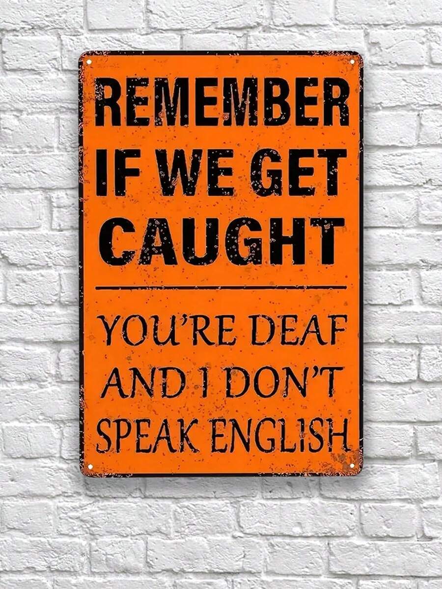 1入組復古金屬錫牌-8''x12''牆藝,適用於家庭、餐廳、酒吧、咖啡廳、車庫-防水防塵 - 彩色 - 查看 1