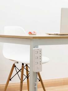 1個插頭條收納架,無痕貼式,無需打孔,組織收納神器,插頭板壁掛固定收納架 - 白色 - 查看 6