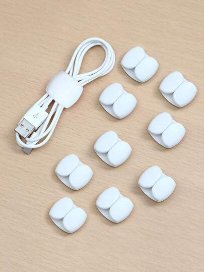 10pcs Cable Management Clips For Data Cable, Earphones, Charging Cable, Cord Organizer For Wire Management Cable Organizer