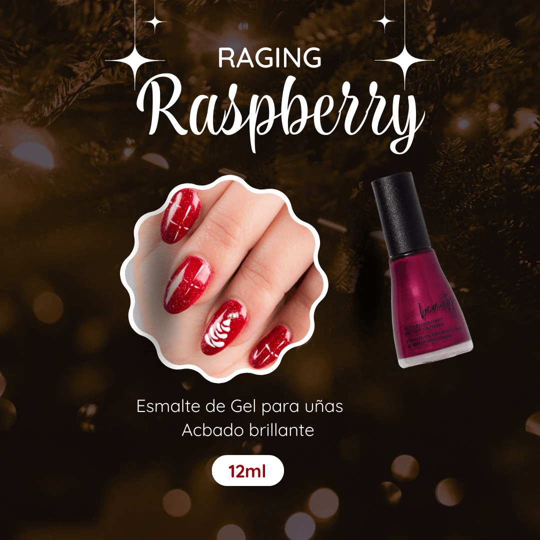 Jafra Esmalte de Gel para uñas acabado brillante Raging Raspberry de 12 ml / para Dama - Negro - Ver 1