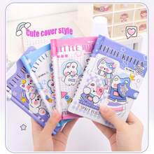 1pc Cute Handbook, Color Page, Magnetic Buckle Book, Student Diary, Small Notebook, Stationery, Handbook - Pink - View 6