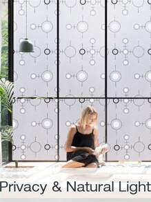 1 卷自黏防窺窗色彩色玻璃安全窗貼花適用於家庭辦公室 3d 防紫外線窗膜乙烯基 - 彩色 - 查看 4