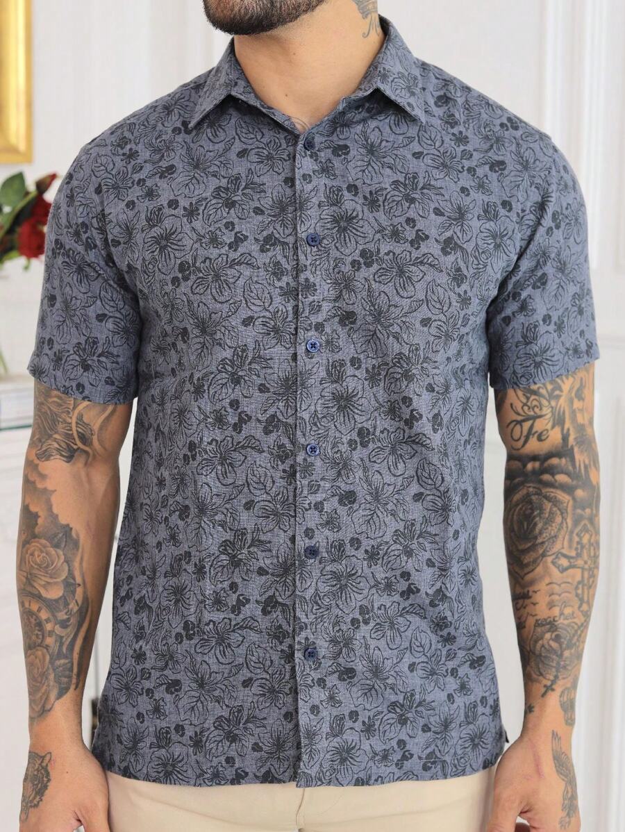Men Shirts - Grey - View 1