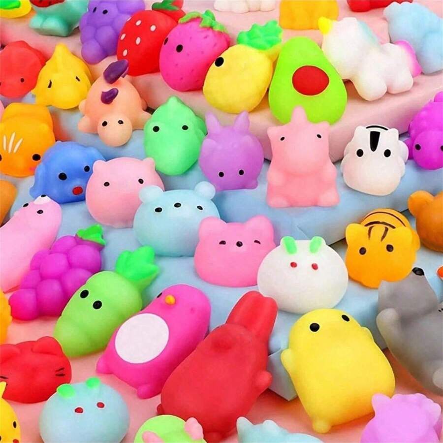 ¡diversión Aplastante! Juguetes De Mochi Squishy Al Azar Con Dibujos Animados, Mini Juguetes Para Aliviar El Estrés - Multicolor - Ver 1