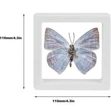 10 件 3d 浮動展示盒 3.5 英吋 * 3.5 英吋白色透明浮動框架展示塑膠框架珠寶支架,挑戰禮品,古董手鍊戒指禮品首飾盒 - 白色 - 查看 8