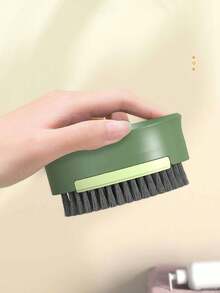 1pc Dual-Sided Bristle Clothes Brush, Plastic Hard Bristles Brush For Household Cleaning, Wholesale, Multifunctional And Detachable 2-In-1 - Multicolor - View 6