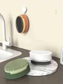 1pc Dual-Sided Bristle Clothes Brush, Plastic Hard Bristles Brush For Household Cleaning, Wholesale, Multifunctional And Detachable 2-In-1 - Multicolor - View 9