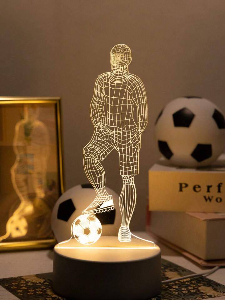 1pc Football Sports 3d Led Night Light | SHEIN