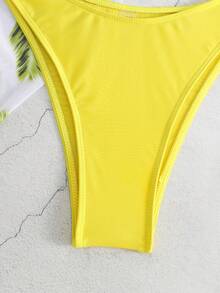 Của phụ nữ Thể thao Bộ Bikini - Màu vàng - Xem 5
