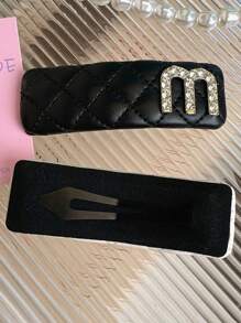 2个装女士水钻字母装饰时尚发夹，休闲发夹，爪夹，发卡，学习用品，发饰，派对，头部饰品，发夹 - 彩色 - 查看 5