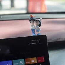 2入組兔耳情侶車用座艙裝飾,創意可愛汽車內飾 - 彩色 - 查看 3