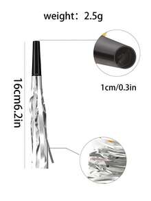 30 件成人金色流蘇噪音製造器,噪音製造者派對吹哨口哨派對吹奏派對禮物噪音製造器,派對吹風機噪音製造器生日,畢業體育賽事新年派對,適合婚禮、派對、新娘送禮會、嬰兒送禮會、生日派對、單身派對、婚禮派對 - 銀色 - 查看 4