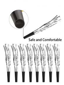 30 件成人金色流蘇噪音製造器,噪音製造者派對吹哨口哨派對吹奏派對禮物噪音製造器,派對吹風機噪音製造器生日,畢業體育賽事新年派對,適合婚禮、派對、新娘送禮會、嬰兒送禮會、生日派對、單身派對、婚禮派對 - 銀色 - 查看 6