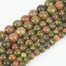 6mm(0.236")-10mm(0.393")天然石頭珠子，花卉綠色，DIY首飾製作，可用於項鍊、耳環和手鐲 - 珠 - 查看 8