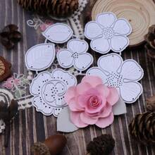 1pc Rose Flower Metal Die Cuts For Card Making, DIY Handmade Scrapbook Crafts Stencil - Silver - View 2