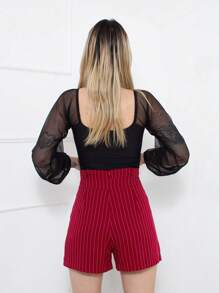 Women Shorts - Red - View 2