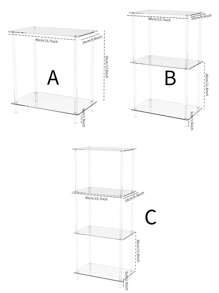1pc Transparent Acrylic Multi-Layer Desktop Storage Rack - White - View 5