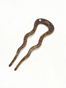 1个女士渐变色醋酸纤维U型发夹，适合日常佩戴，适合发量较少或中等的发质，也可用于婚礼、发饰、头部配饰等场合。 - 彩色 - 查看 3