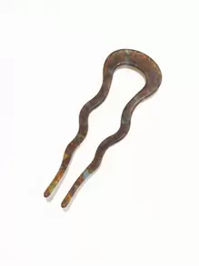 1个女士渐变色醋酸纤维U型发夹，适合日常佩戴，适合发量较少或中等的发质，也可用于婚礼、发饰、头部配饰等场合。 - 彩色 - 查看 7