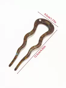 1个女士渐变色醋酸纤维U型发夹，适合日常佩戴，适合发量较少或中等的发质，也可用于婚礼、发饰、头部配饰等场合。 - 彩色 - 查看 6