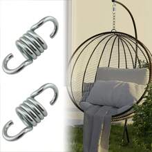 2入組4.3英寸/4.5英寸吊床椅彈簧、門廊擺動彈簧鉤、懸掛運動彈簧、吊床、拳擊袋、吊椅、健身房、露台鞦韆掛鉤加強彈簧 - 銀色 - 查看 6