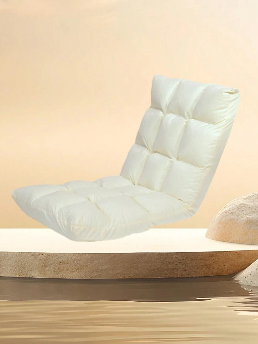 Sofá Cama Plegable Para El Suelo Con Respaldo, Adecuado Para Una Sola Persona En Balcón Y Ventana De Bahía - Blanco - Ver 1