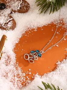 S925純銀鑲鑽聖誕鈴鐺和星星吊墜項鍊,個性簡約時尚款式項鍊,理想的聖誕節最佳送禮給最好的朋友或女友