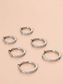 3雙不銹鋼女士時尚珠寶套裝:6mm、8mm、10mm,適合各種場合佩戴女士日常穿著的耳環