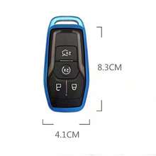 Tpu軟鑰匙套,可用於fusion F-150 Edge Explorer Mustang Lincoln Mkz Mkc 2/3/4/5按鍵智慧鑰匙的遙控器套外衣 - 銀色 - 查看 4