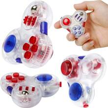 Cubo De Inquietud Juguete De Inquietud Opciones De Almohadilla De Inquietud 10 En 1 Para Adultos Juguete De Descompresión De Digital - Azul - Ver 2