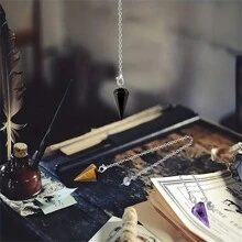 1 件/3 件水晶吊墜套裝、天然晶、虎眼石、黑曜石治療寶石、珠寶項鍊、情侶生日禮物 - 三角錐項鍊 - 查看 5