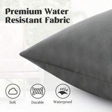 1pc Outdoor Waterproof Throw Pillow Covers Decorative Square Cushion Case Patio Pillows For Couch